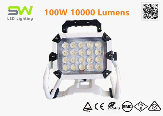 100W 10000 Lumens 18V Power Tool Bateria Napędzana Światło Robocze Z Stojakem Metalowym