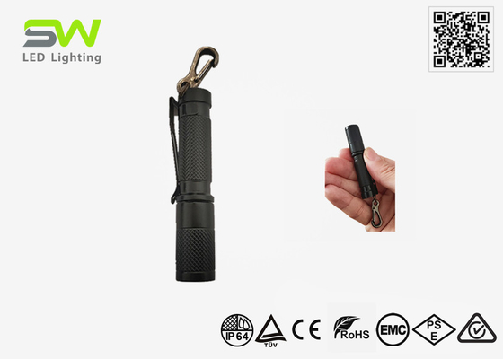 Większość Wpływ Kieszonkowy Rozmiar EDC pochodnia światło wysokiej mocy 250 lumenów z łańcuchem do kluczy