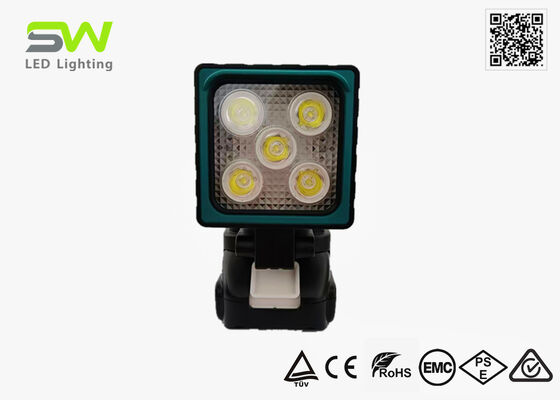 Kompaktowa lampa robocza 25W zasilana akumulatorem 18V Makita, z uchwytem do inspekcji